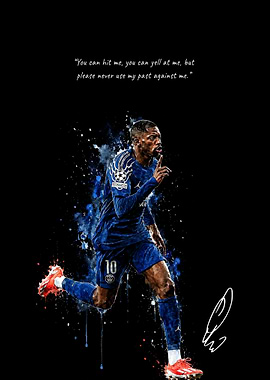 Footballer with Quote