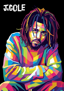J. Cole Pop Art Portrait