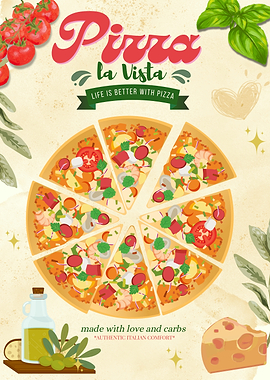 Pizza La Vista Poster