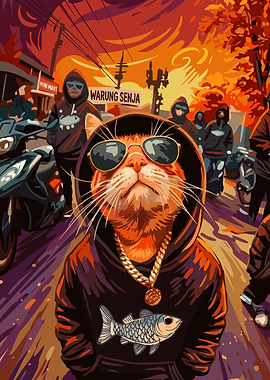 Cool Cat in a Hoodie