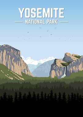 Yosemite National Park Vintage Poster
