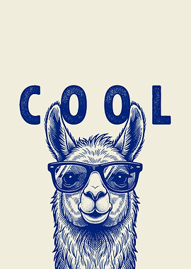 Cool Llama Wearing Sunglasses