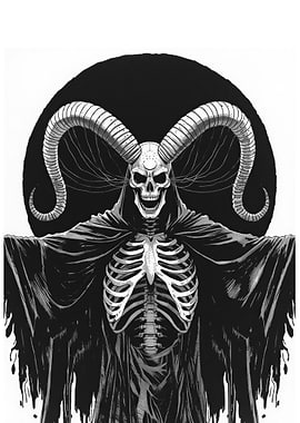 Demonic Skeleton with Horns