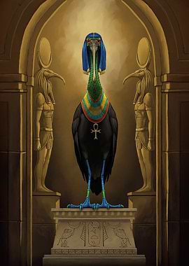 Throne of Egyptian Ibis God Thoth