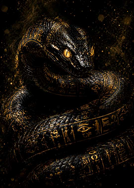 Golden Hieroglyphic Snake