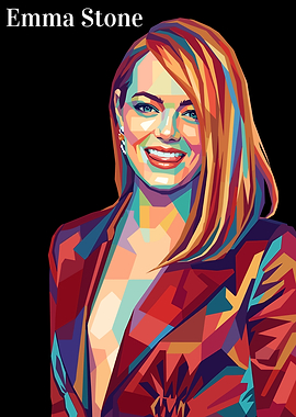 Emma Stone Pop Art Portrait