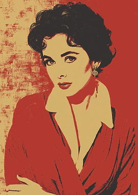 Elizabeth Taylor Pop Art Portrait