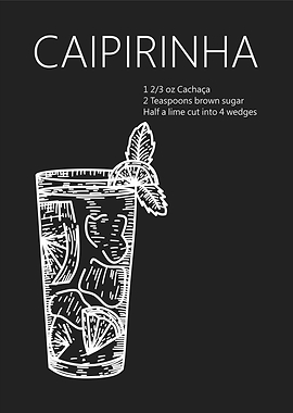 Caipirinha Cocktail Recipe Sketch