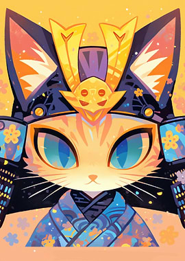 Samurai Cat Warrior