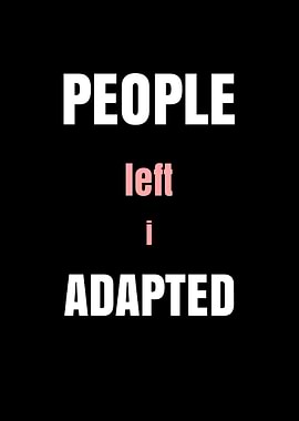 People left i adapted text art