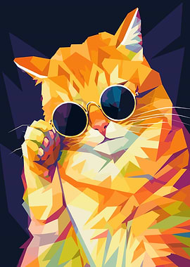 Cool Cat Wearing Sunglasses