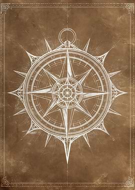 Vintage Compass Rose Illustration