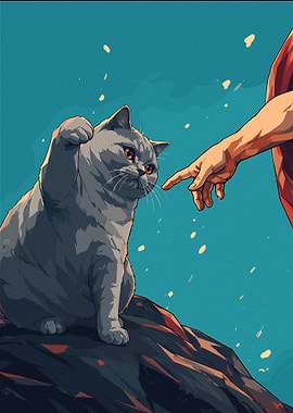 The Creation of Catkind | British Shorthair Anime Art