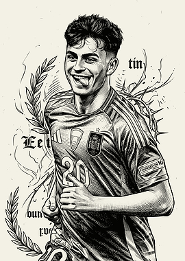 Gavi with Spanish National Team Jersey