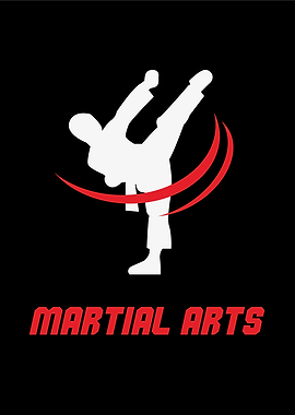 Martial Arts High Kick Emblem