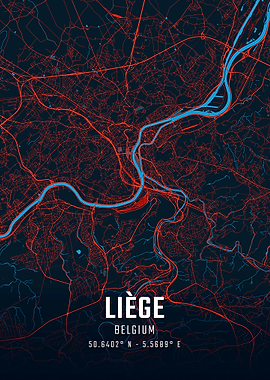 Liège City Map