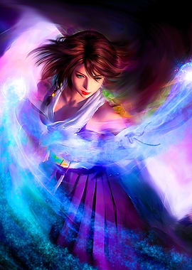 Yuna casting magic