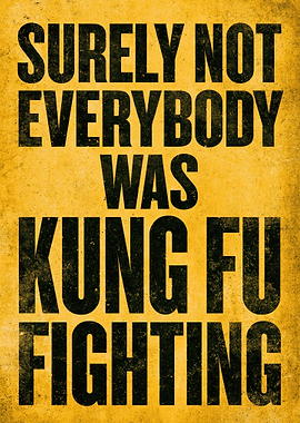 Surely Not Everybody Was Kung Fu Fighting