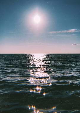 Sunlit Ocean Horizon