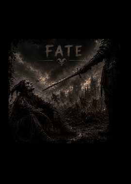Dark Fantasy Scene with Knight and Jester