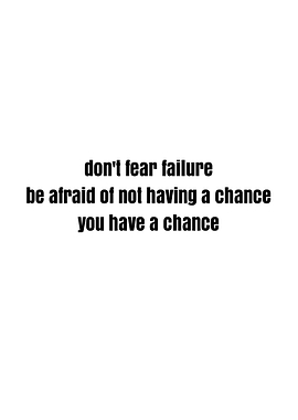 Don't fear failure text art