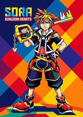 Sora Kingdom Hearts Pop Art