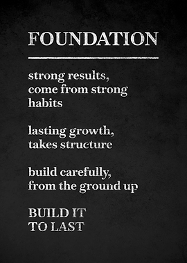 Foundation Quote Poster