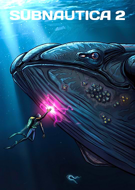 Subnautica 2 Diver and Leviathan