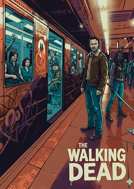 The Walking Dead Subway Poster