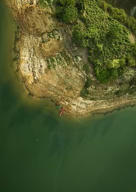 Aerial View of Kaptai Lake in Bangladesh