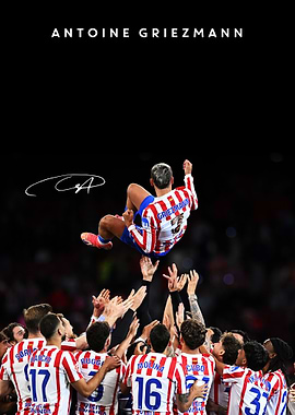 Antoine Griezmann Celebrated by Teammates