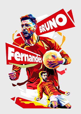 Bruno Fernandes Football Art