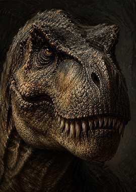 Close-up of a Tyrannosaurus Rex head