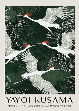 Yayoi Kusama Cranes Poster