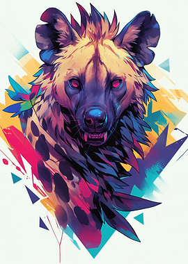 Stylized Hyena Portrait