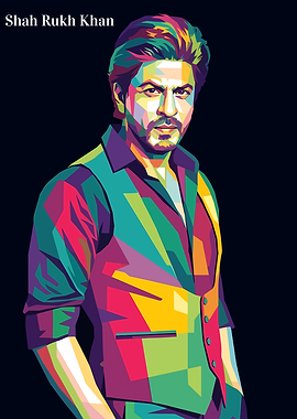 Shah Rukh Khan Pop Art Portrait