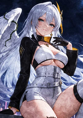 Anime Angel in Futuristic Outfit