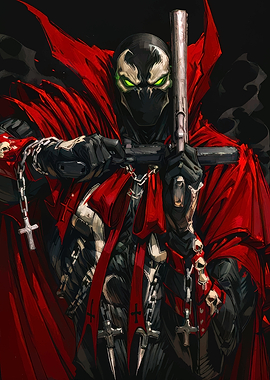 Spawn holding a gun