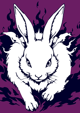 White Rabbit with Dark Flames