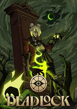 Deadlock Anime Character with Skull