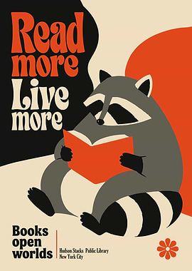 Read More Raccoon Wall Print