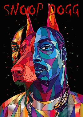 Snoop Dogg Dog Mosaic Portrait