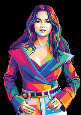 Selena Gomez Pop Art Portrait
