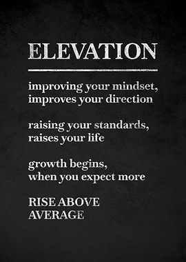 Elevation Motivational Poster