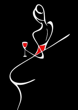 Woman with Wine Glass
