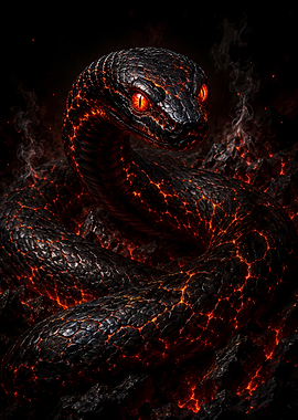 Fiery Lava Snake
