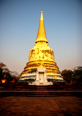 Golden Pagoda at Sunset