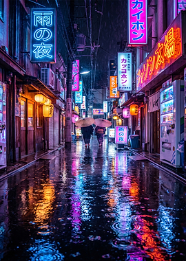 Rainy Night in Tokyo Alley