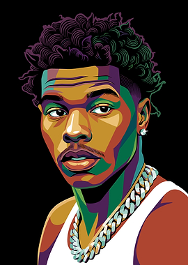Lil Baby Pop Art Portrait
