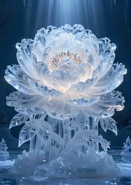 Ice Flower Sculpture